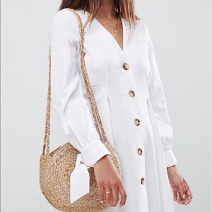 White button down dress